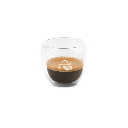 EXPRESSO - Set da Caffè in Vetro Borosilicato - 2 Tazze 75mL - Cod. 93873