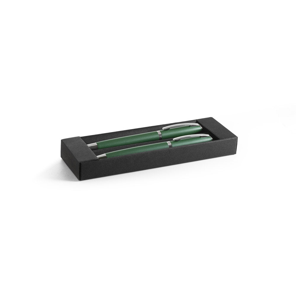 RE-LANDO-SET - Set Penna Roller e Penna a Sfera con Corpo in Alluminio Riciclato (100% rAL) - Cod. 91778