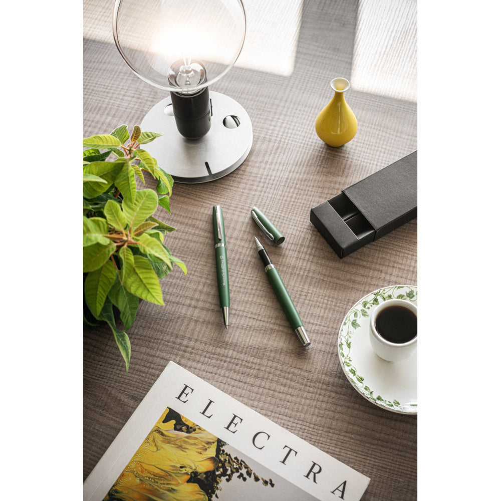 RE-LANDO-SET - Set Penna Roller e Penna a Sfera con Corpo in Alluminio Riciclato (100% rAL) - Cod. 91778