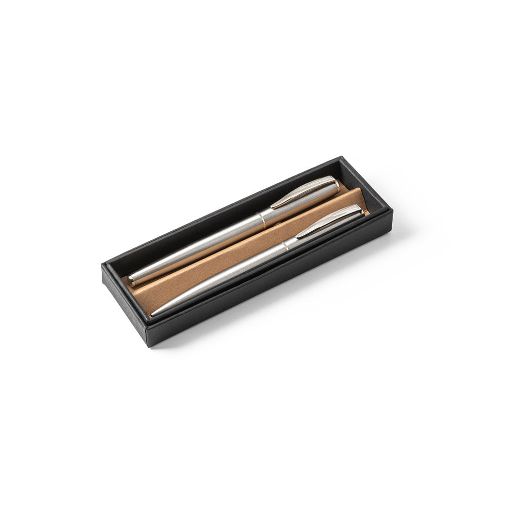 ELLA - Set di Penna Roller e Penna a Sfera con Corpo in Acciaio Inossidabile (53% rSS) - Cod. 91781