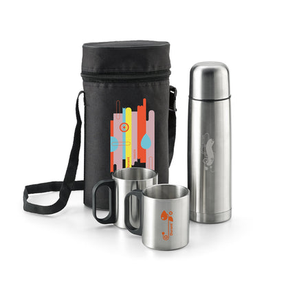 DURANT - Set Thermos e 2 Tazze in Acciaio Inossidabile 500mL - Cod. 94609