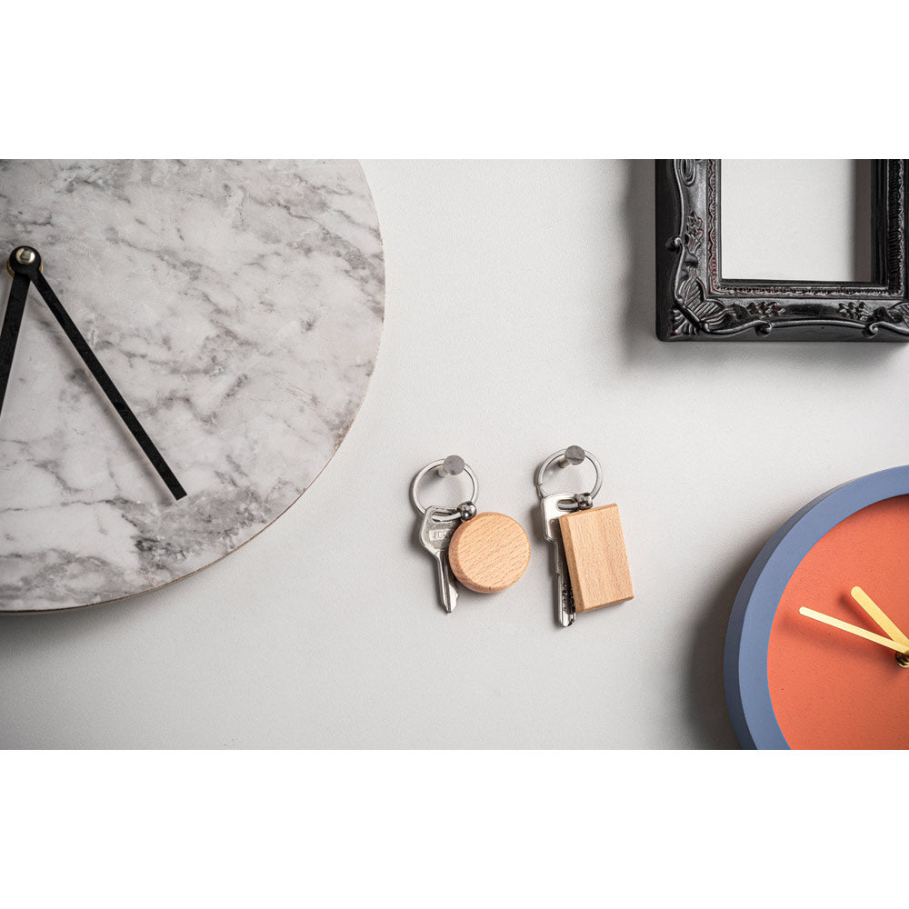 STEWIE ROUND - Portachiavi Rotondo in Legno di Faggio - Cod. 95094