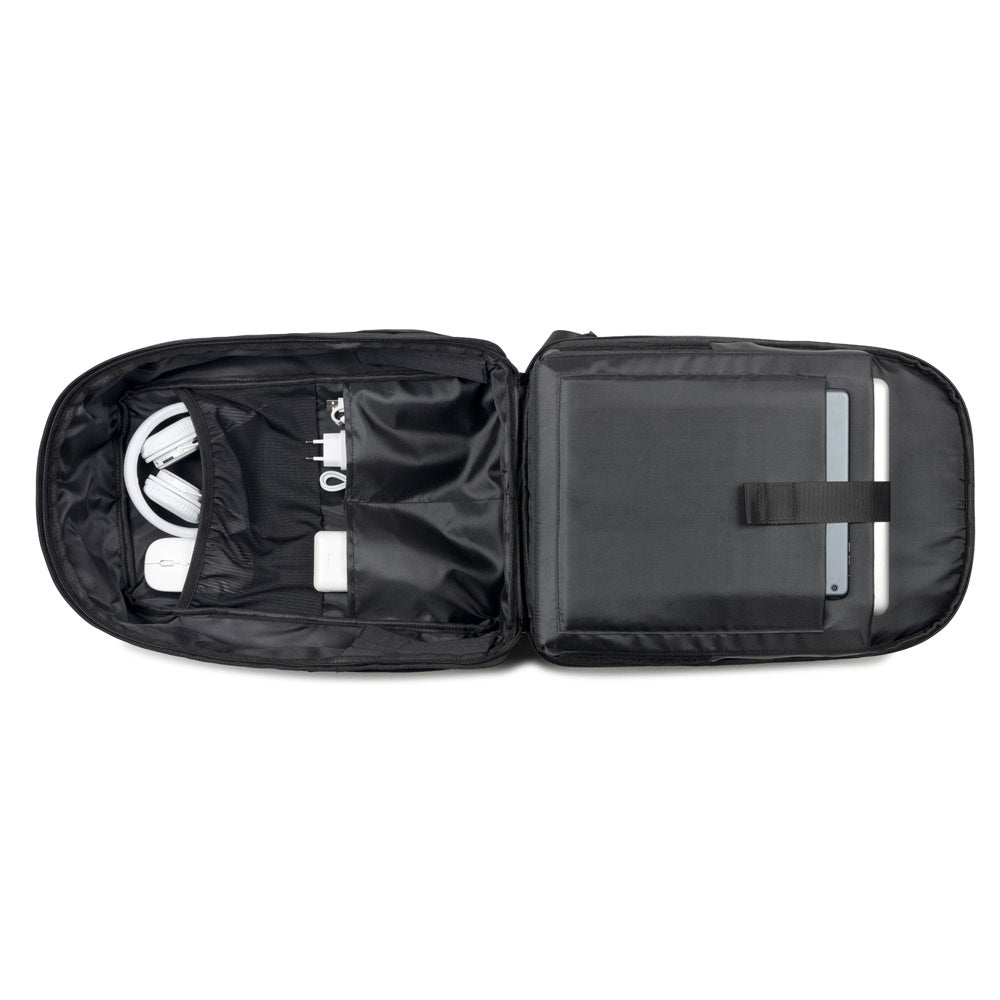 YANGON BPACK -  Zaino Antifurto, in Twill con Rivestimento Idrorepellente per Laptop da 17,3" - Cod. 92393